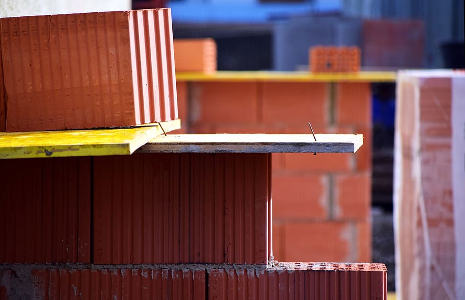 Site, House Construction, construction work, build, brick, brick construction method HD wallpaper