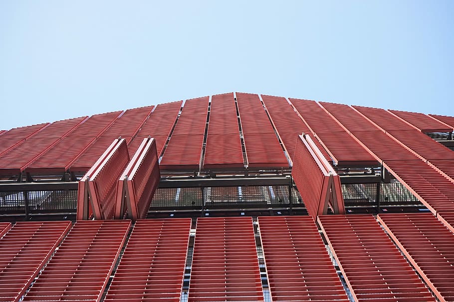 Home, Building, Architecture, Facade, red, ulm, new center HD wallpaper