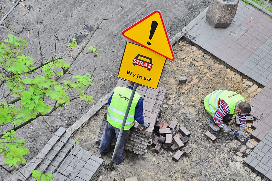 building, construction, works, pavers, excavations, robot, equipment HD wallpaper