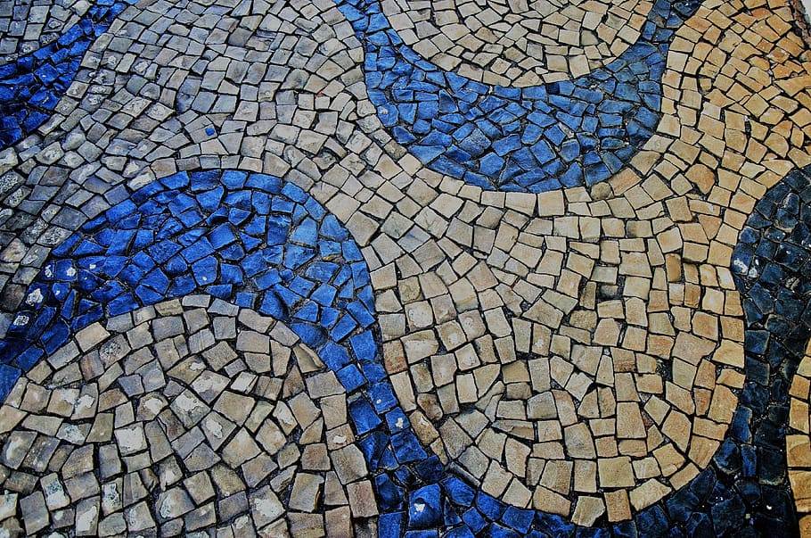 sidewalk, floor, ground, stone, portuguese stone, full frame HD wallpaper