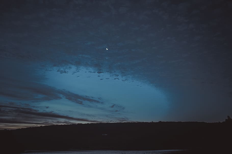 moon, night, sky, dark, evening, beauty in nature, scenics - nature HD wallpaper