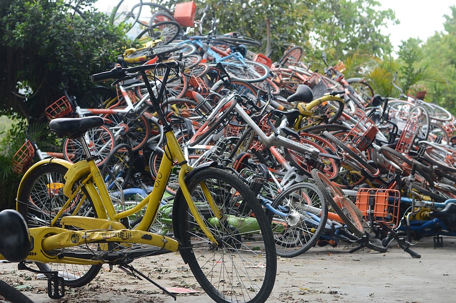 canton, bicycle, waste, transportation, mode of transportation HD wallpaper