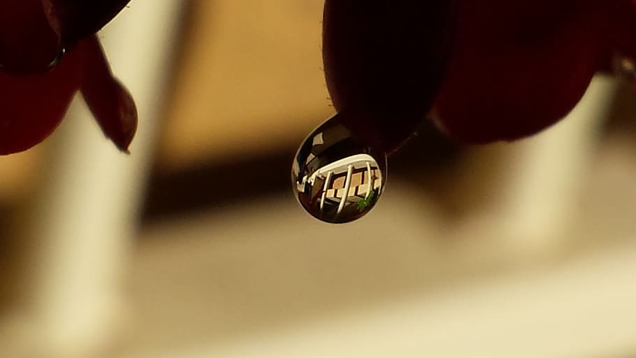 reflection, dew drop, rain, water, drops, beauty, tear, teardrop HD wallpaper