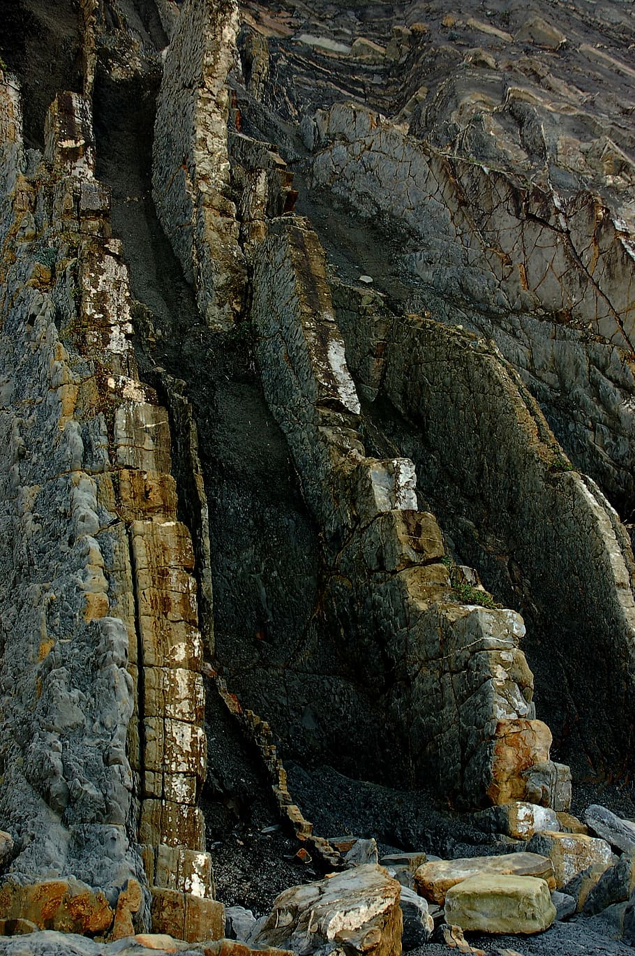 rocks, flysch, costa, rock formation, solid, rock - object HD wallpaper