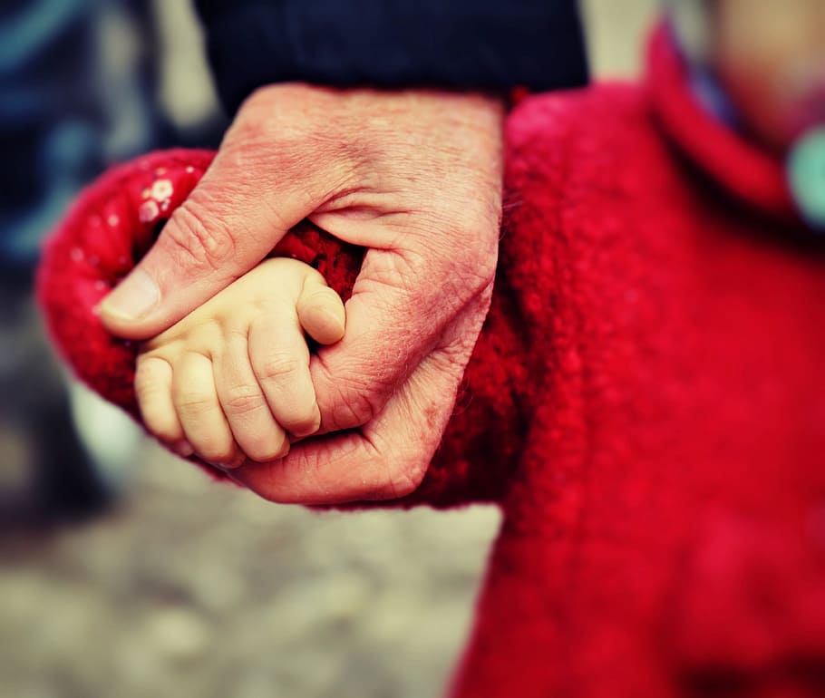 selective photography of person holding hands, baby, small child HD wallpaper