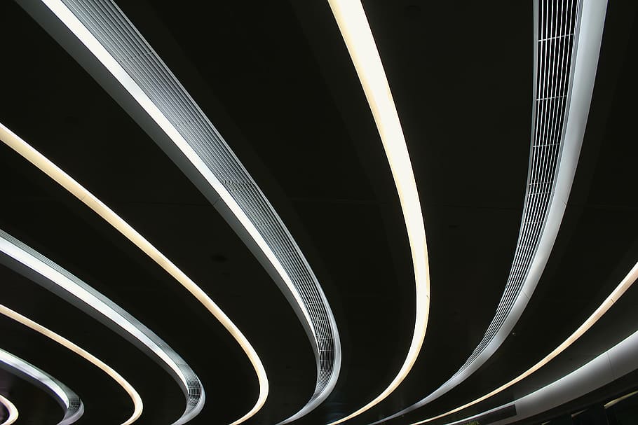 untitled, illusion, steel, light, dark, bend, curve, abstract HD wallpaper