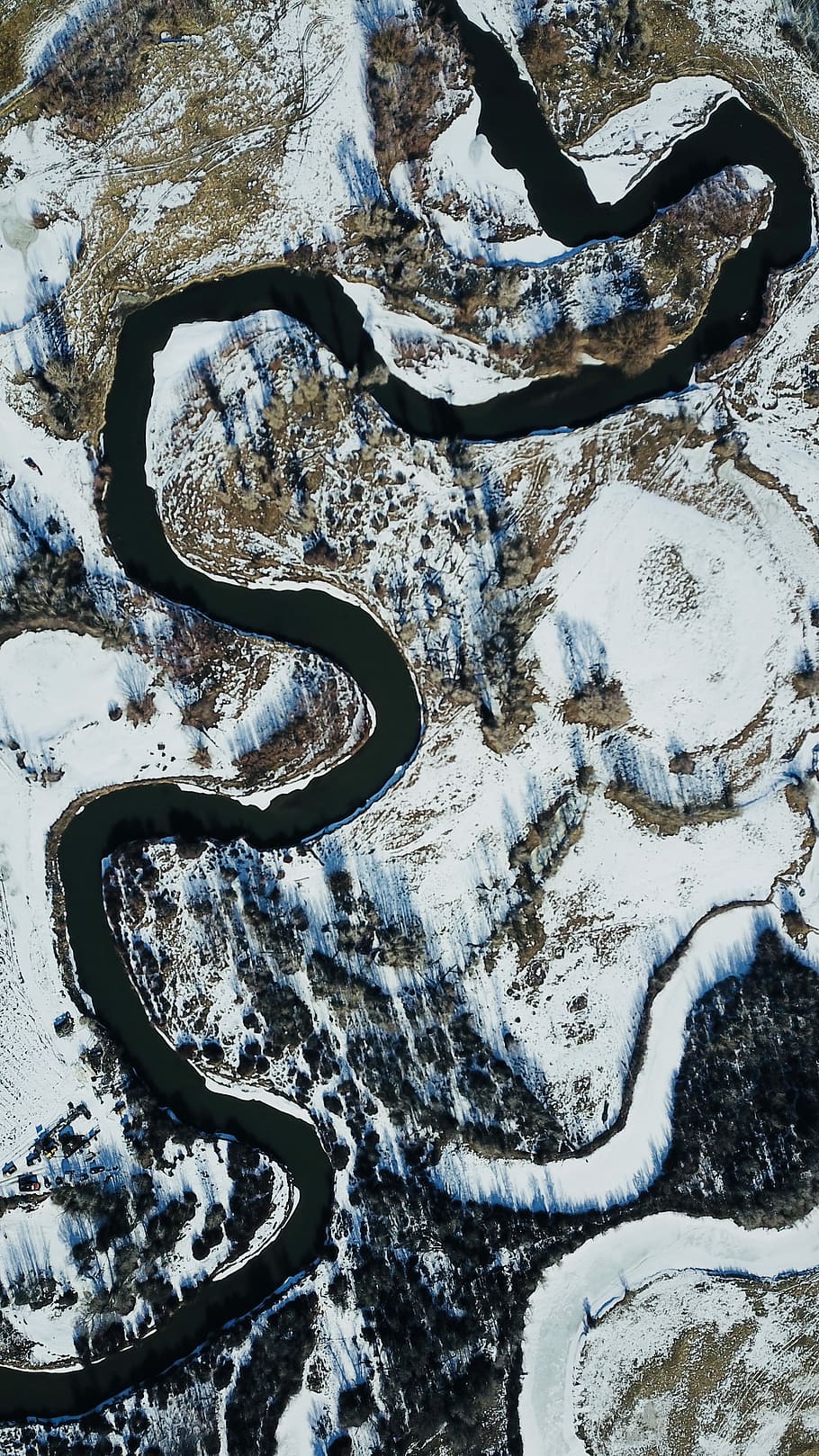 Hd Wallpaper 蛇河 Aerial View Photography Of River During Daytime Outdoor Wallpaper Flare