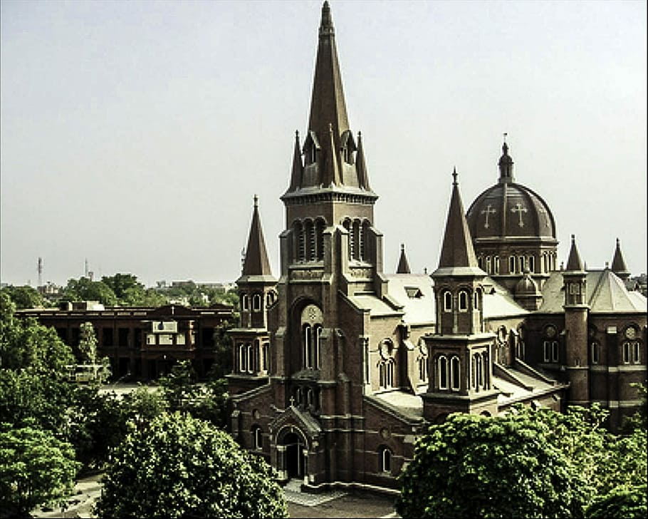Sacred Heart Cathedral in Lahore, Pakistan, architecture, chapel, HD wallpaper