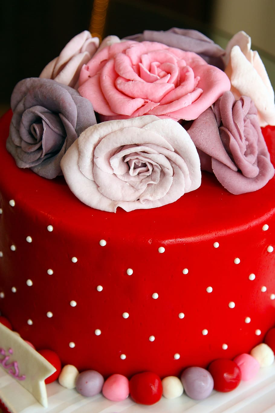Red Flower Written Cake – iCake | Custom Birthday Cakes Shop Melbourne