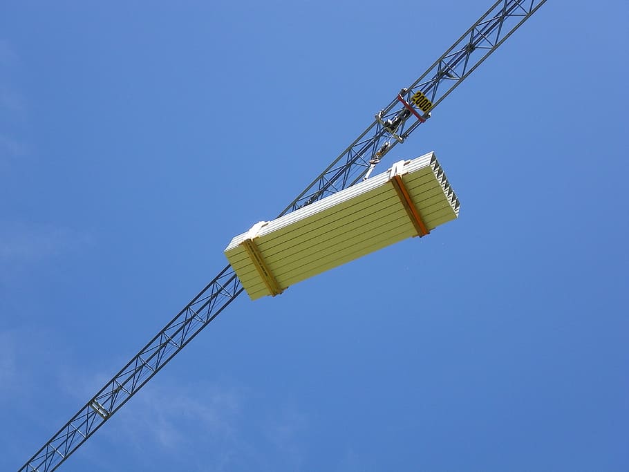 site, crane, transport, sky, blue, construction industry, machinery HD wallpaper