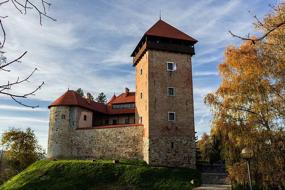 castle, hill, building, tower, europe, old, fortress, palace HD wallpaper