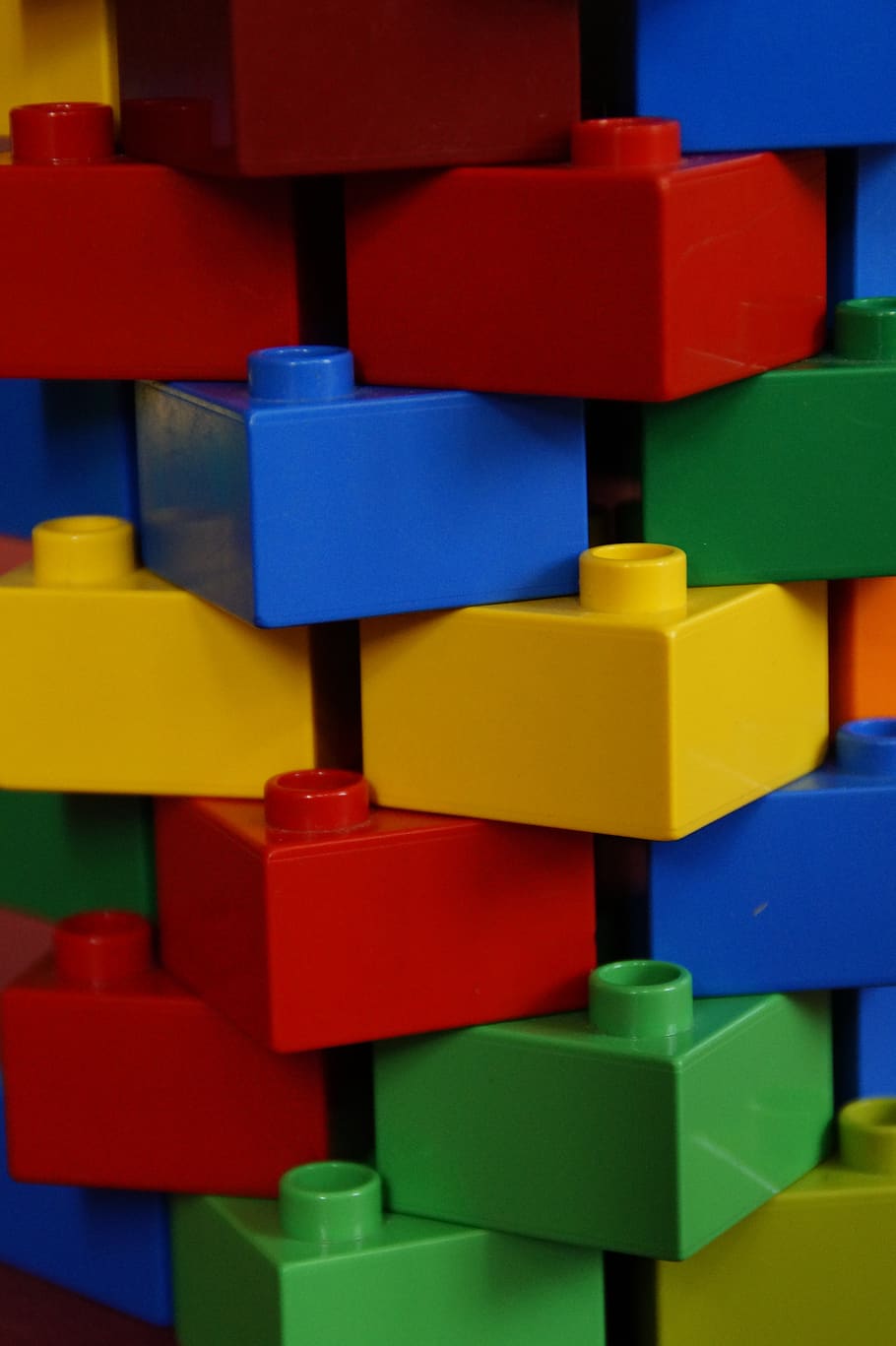 tower, stone wall, lego blocks, colorful, child, children toys, HD wallpaper