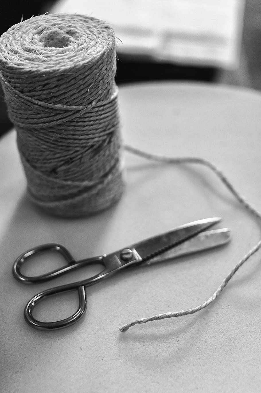 Thread, Scissors, Craft, Fact, Hand, sewing, studio shot, wool HD wallpaper