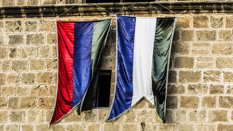 cyprus, ayia napa, flags, monastery, medieval, architecture HD wallpaper