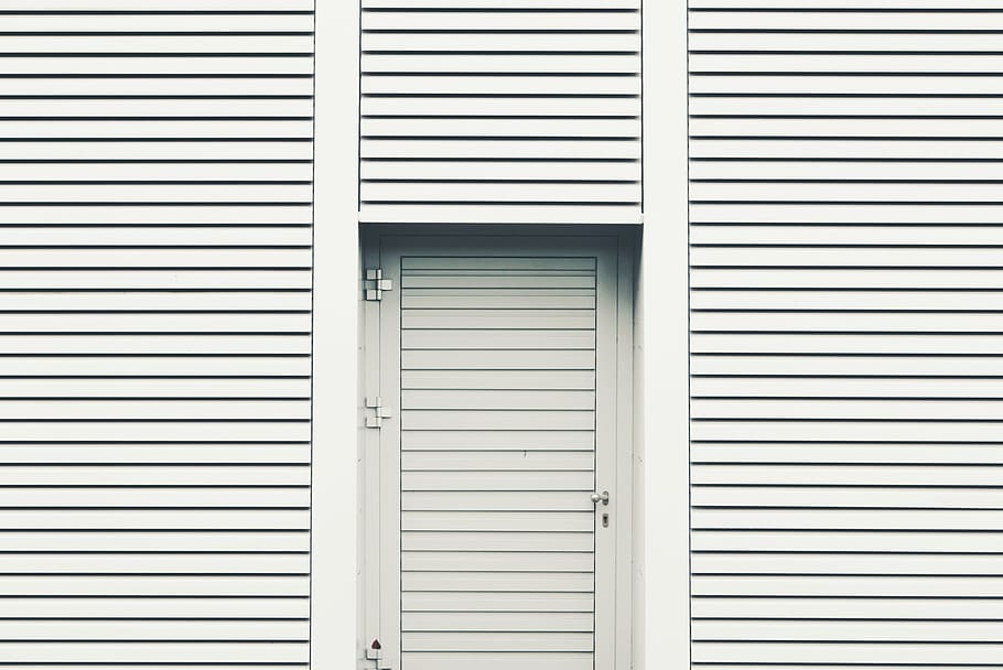 white wooden door, architecture, building, infrastructure, wall, HD wallpaper