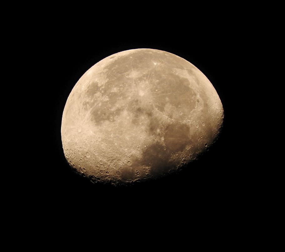 moon, dawn, night, macro, surface, craters, space, astronomy HD wallpaper