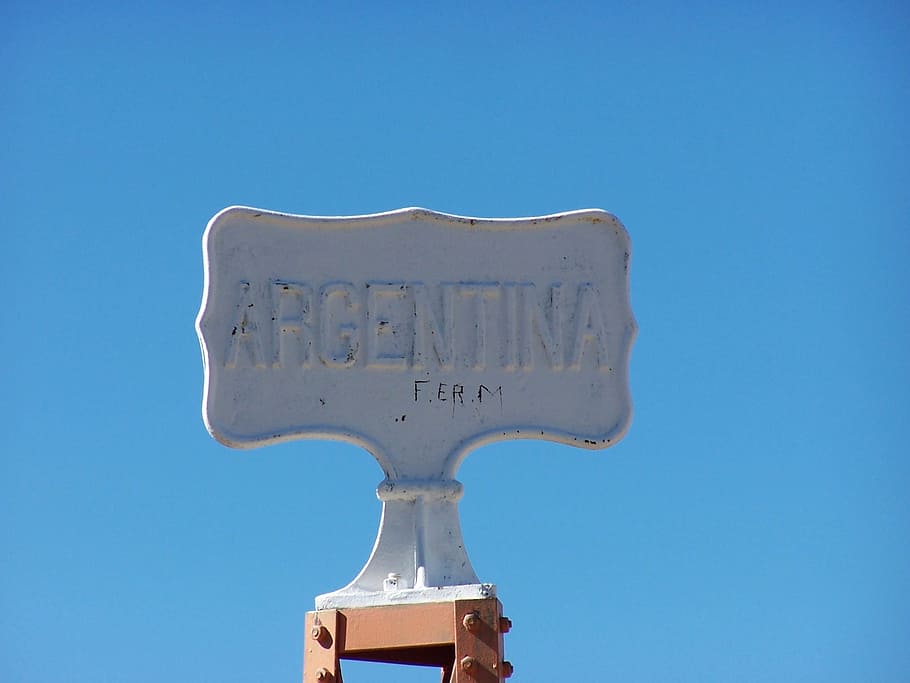 border, shield, argentina, sign, blue, sky, clear sky, low angle view HD wallpaper