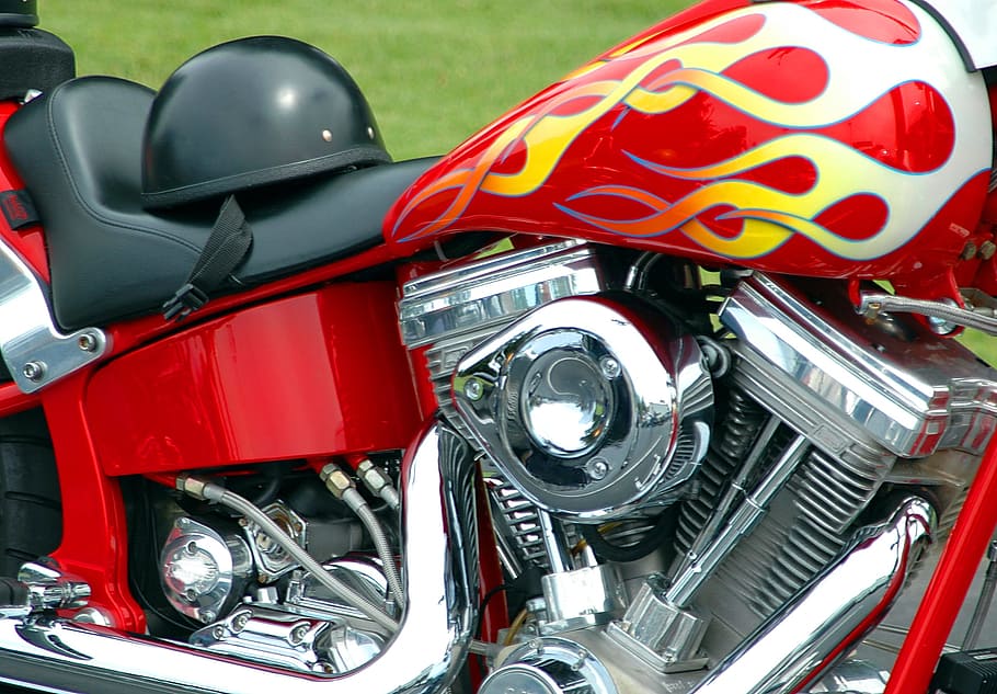 Motorcycle, Engine, Chopper, Biker, motorbike, transportation HD wallpaper