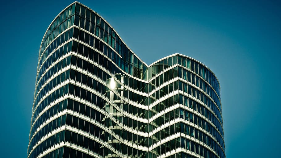 Architecture, Modern, Building, skyscraper, facade, big city HD wallpaper