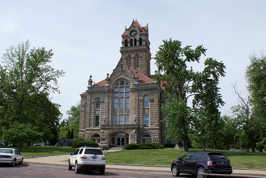 Starke County Courthouse in Knox, Indiana, building, public domain HD wallpaper