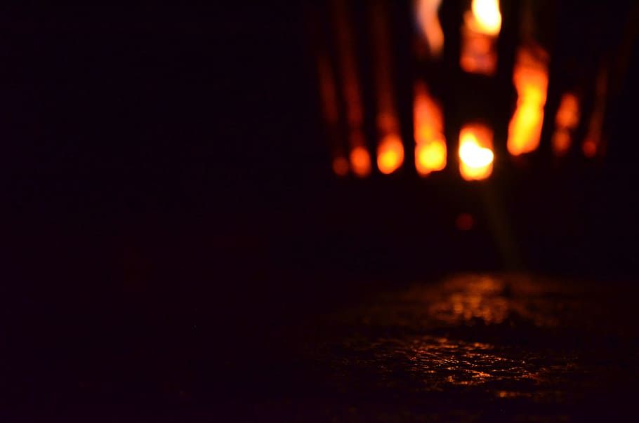 fire, fire basket, flame, night, night photograph, ground, background HD wallpaper