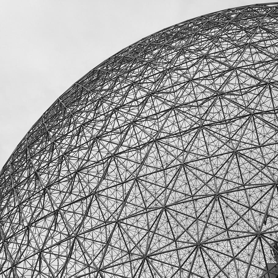 pattern, futuristic, abstract, round, shape, sky, low angle view HD wallpaper