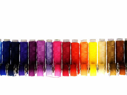 assorted-color thread roll lot, yarn, sew, thread spool, colorful HD wallpaper
