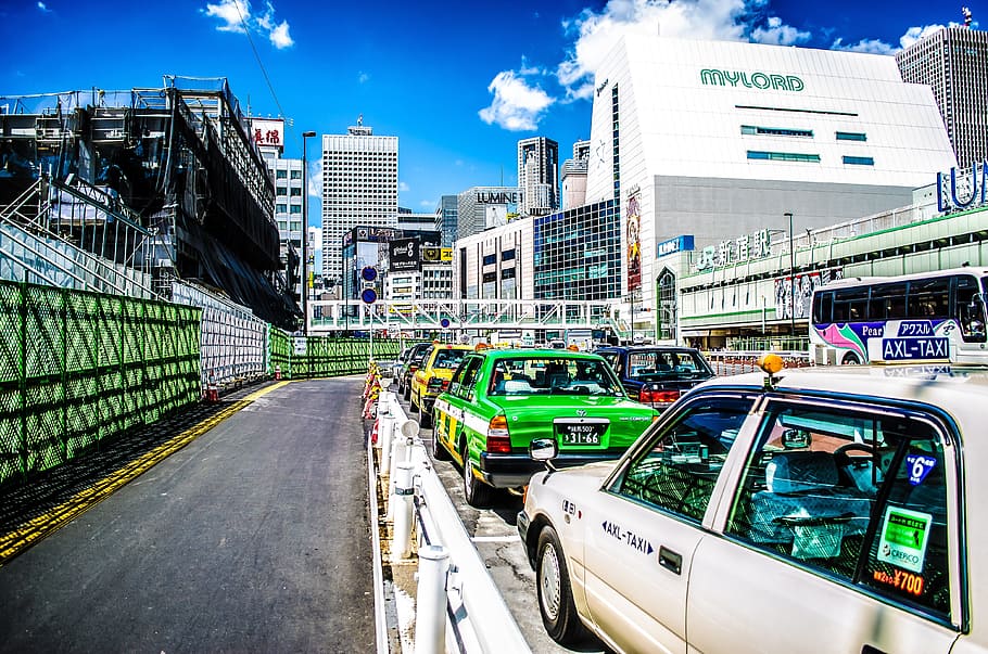 street, car, landscape, city, transportation, architecture HD wallpaper