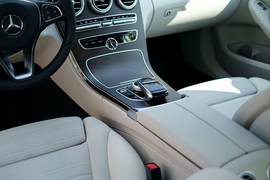 Mercedes-Benz interior, car, bmw, x3, vehicle, transportation, HD wallpaper