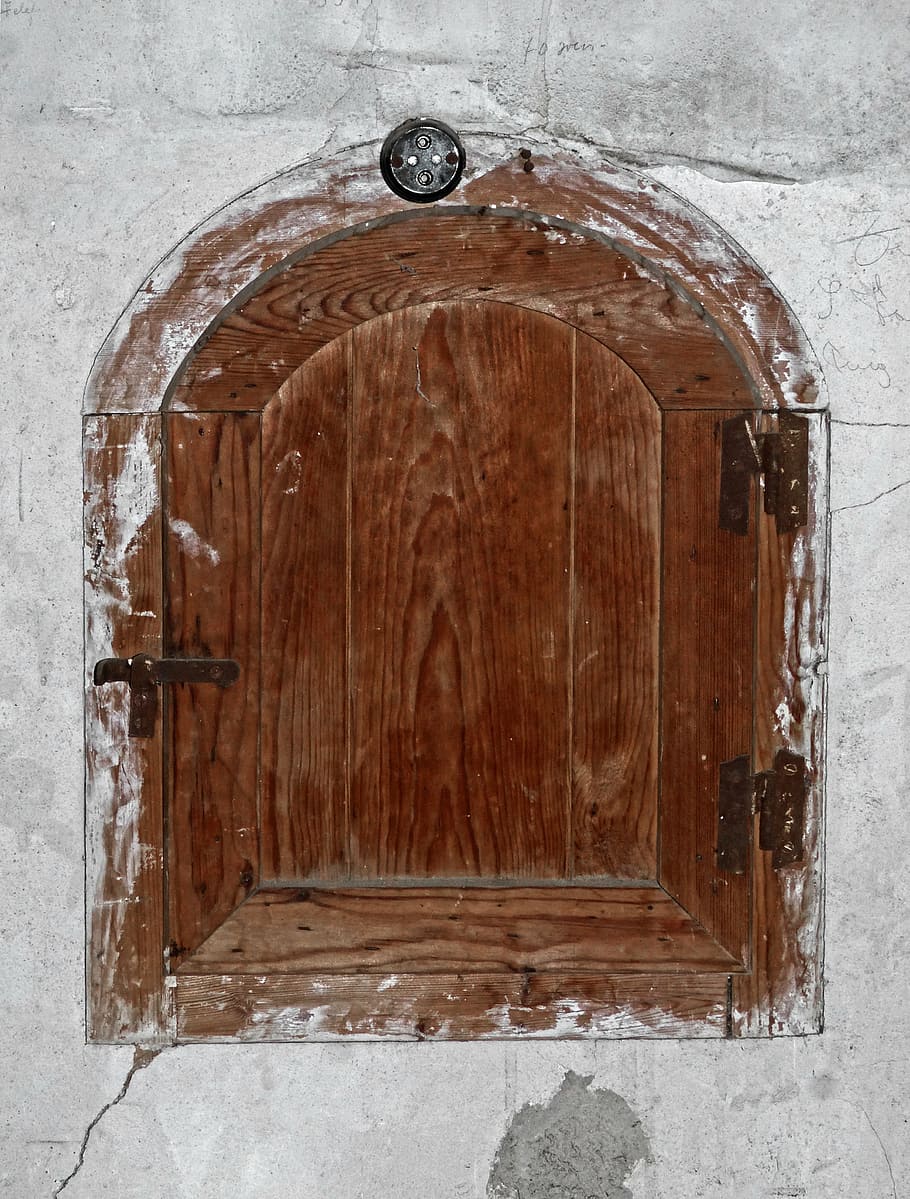 one-stop, window, old, wood, box office, wood - material, brown HD wallpaper