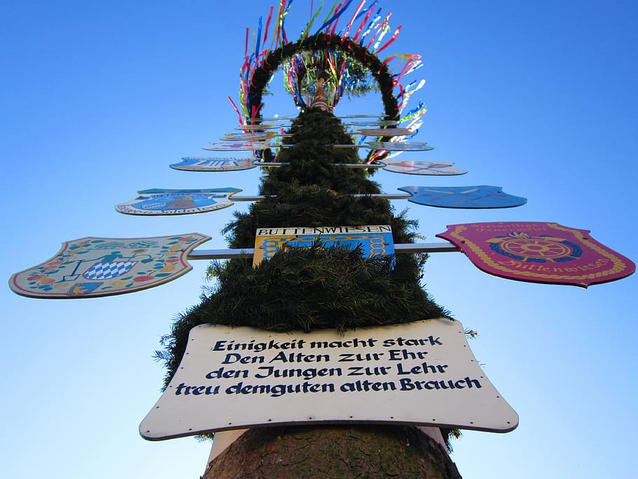 maypole, 1 may, tradition, need old, village life, decorated HD wallpaper