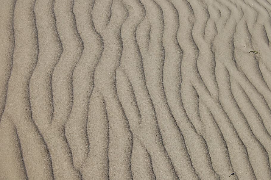 brown sand, ripple, beach, desert, natural, landscape, rippled
