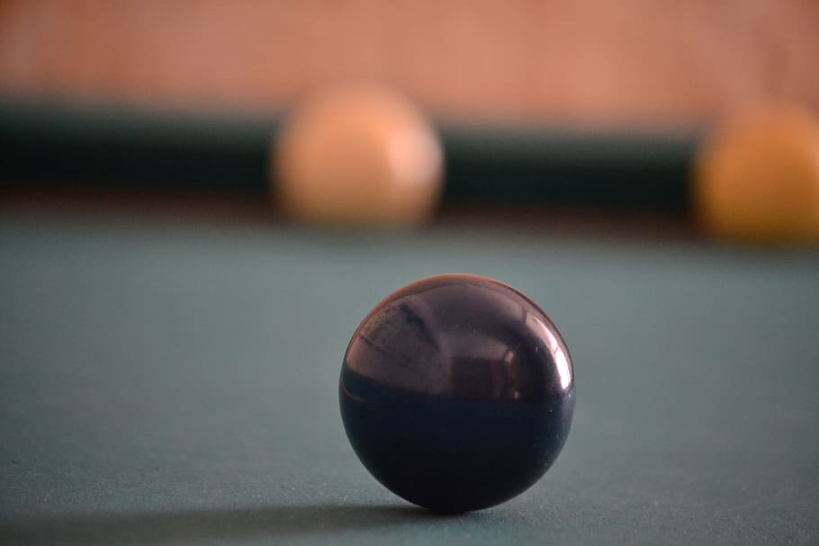 billiards, sphere, table, ball, sport, close-up, focus on foreground HD wallpaper
