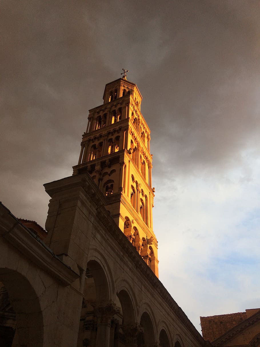 croatia, split, architecture, sky, cloud - sky, built structure HD wallpaper