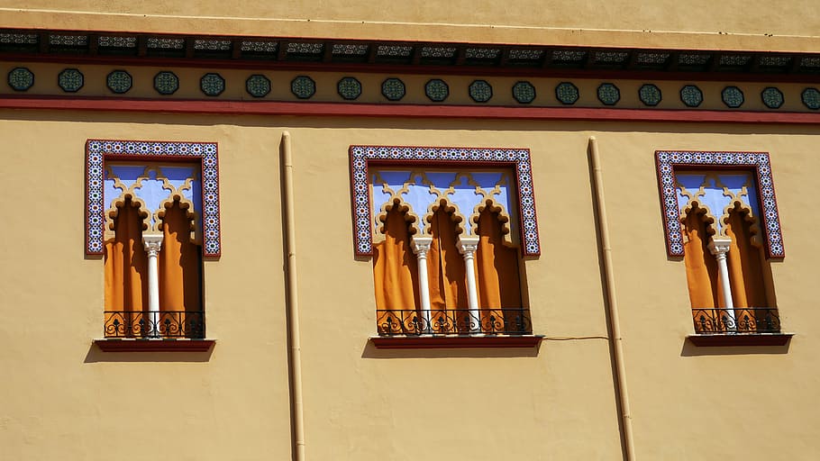 cordoba, architecture, windows, built structure, building, no people HD wallpaper