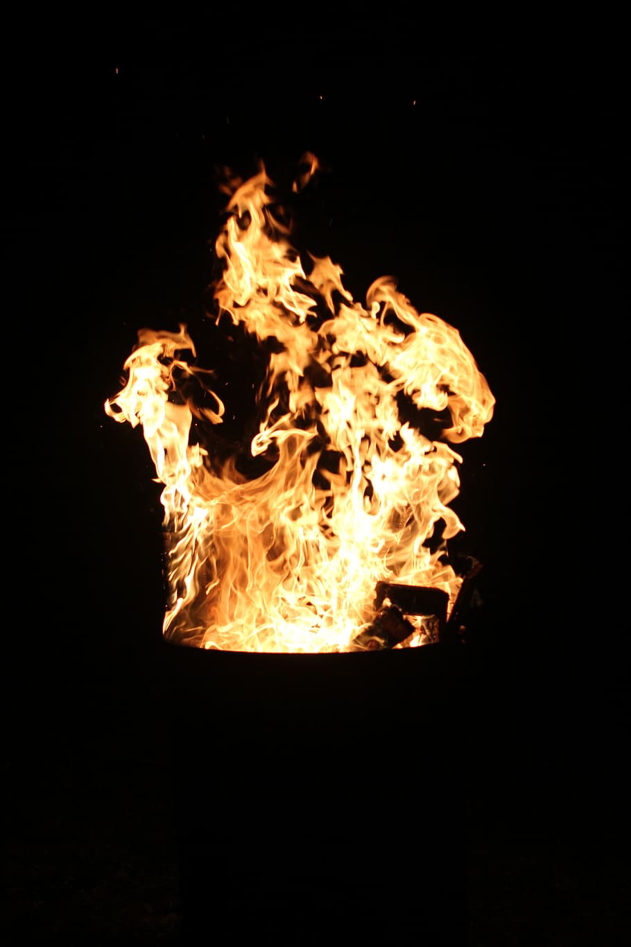 fire, hot, flame, heat, burn, embers, brand, wood fire, fiery HD wallpaper