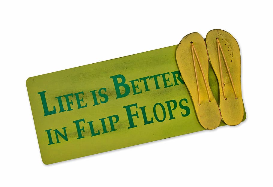 shield, postcard, live, better, flip flops, shoes, funny, greeting card HD wallpaper