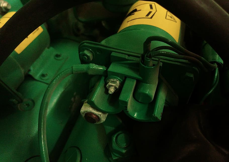 engine, machine, engineering, mechanic, turbine, close-up, green color HD wallpaper