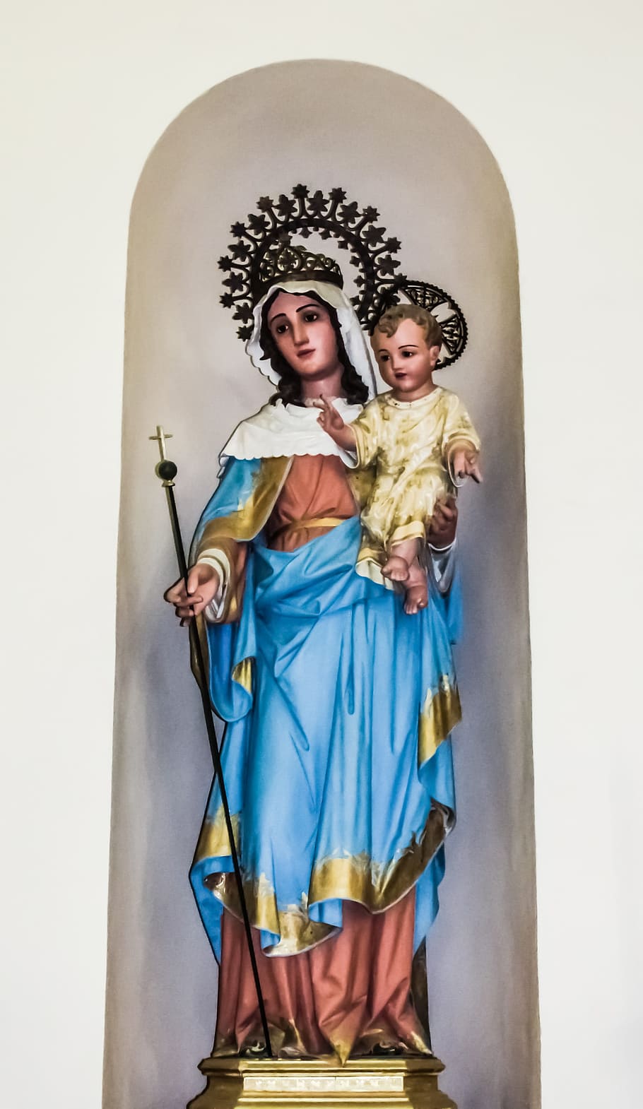 HD wallpaper: Virgin Mary, Jesus Christ, Statue, terra santa, the virgin mary of the graces - Wallpaper Flare