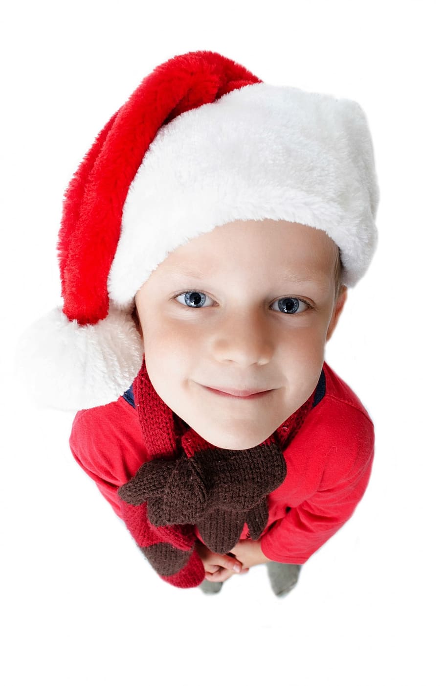 christmas, people, boy, kid, child, xmas, decoration, red, seasons, HD wallpaper