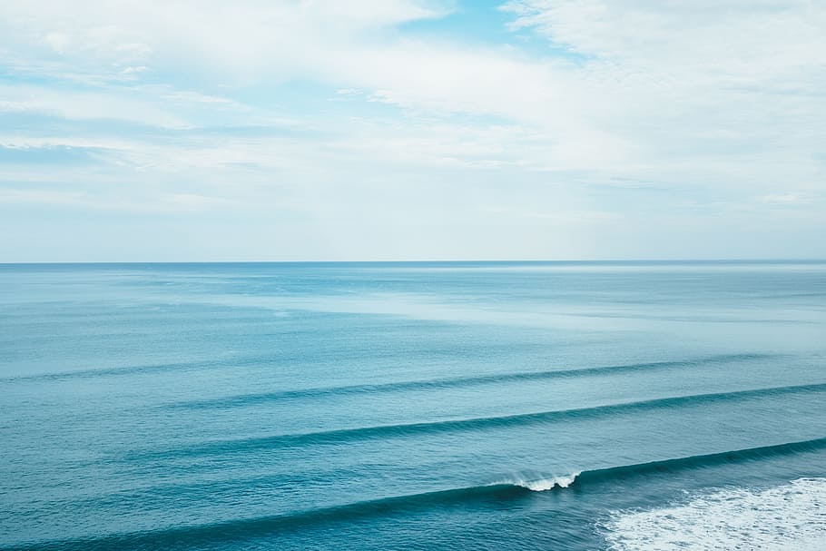 bird's eye photography of body of water during daytime, beach HD wallpaper