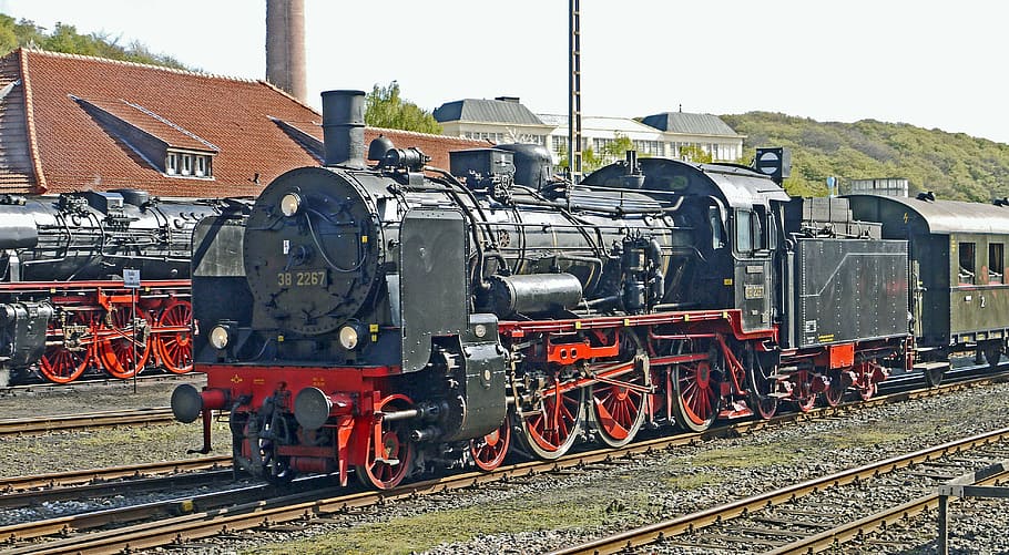 steam locomotives, railway museum, bochum-dahlhausen, operational, HD wallpaper
