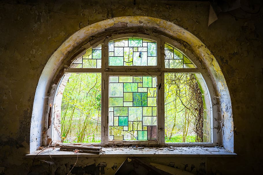 round arch, window, old, architecture, historically, building HD wallpaper