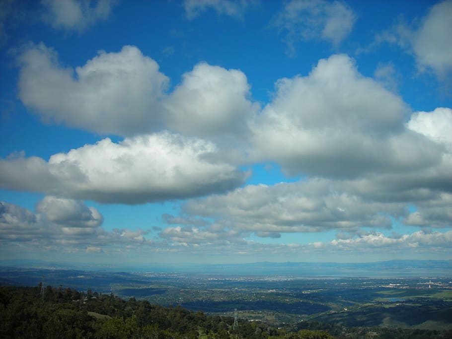 clouds, sky, blue, cloudy, weather, air, environment, cloudscape HD wallpaper