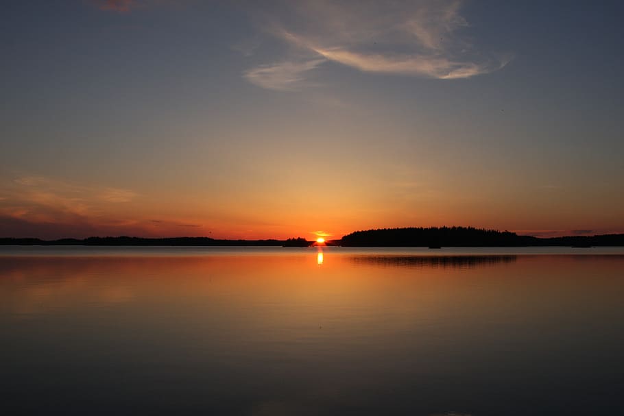 sunset, water, summer, sky, tranquility, scenics - nature, beauty in nature HD wallpaper