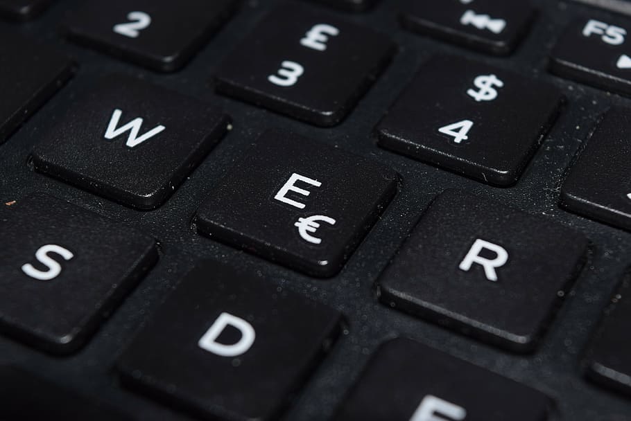 keyboard, computer, notebook, euro, portable, pc, the internet HD wallpaper