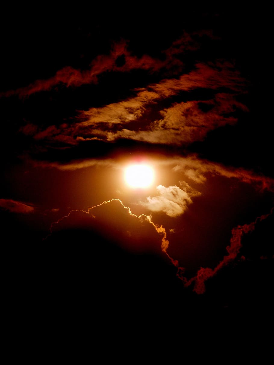 sunset, cloud, fire, in the evening, sky, cloud - sky, beauty in nature HD wallpaper