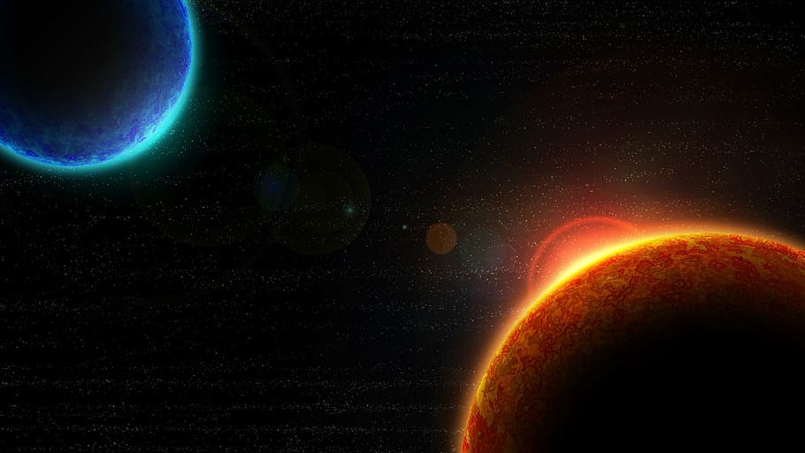 sun near earth, space, planets, stars, astronomy, planet - space HD wallpaper