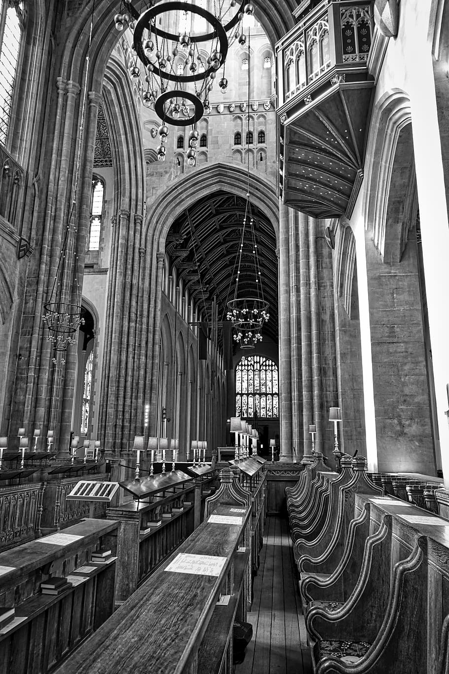 cathedral, ceiling, arches, stonework, religious, architecture HD wallpaper