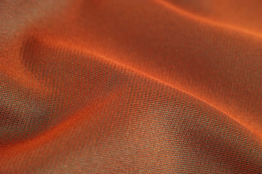 fabric, orange, backgrounds, color image, no people, cotton, HD wallpaper